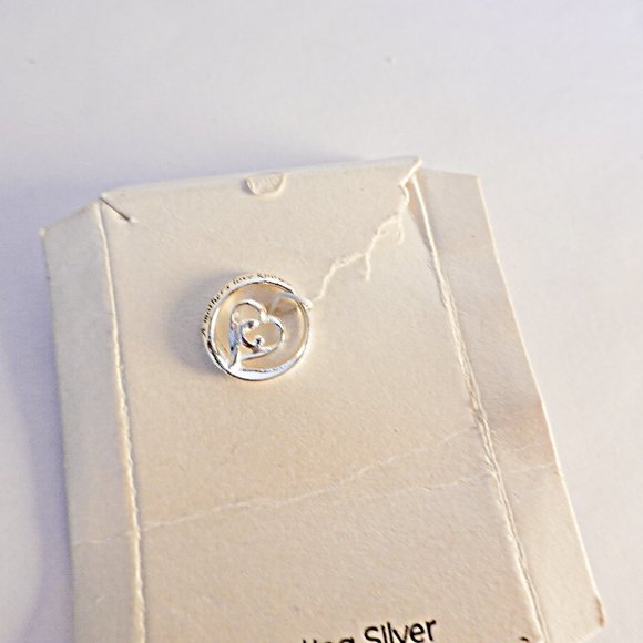 Sterling A mothers love knows no end heart pendant - Picture 1 of 2